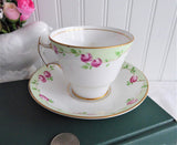 Sweet Rosebud Hand Painted Cup And Saucer Phoenix England Forester 1930s