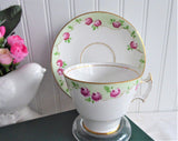 Sweet Rosebud Hand Painted Cup And Saucer Phoenix England Forester 1930s