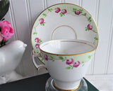 Sweet Rosebud Hand Painted Cup And Saucer Phoenix England Forester 1930s