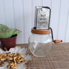 Vintage 1930s Glass Nut Chopper - Made by Hazel Atlas Glass