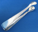 Sugar Tongs Art Deco Design Fancy Spoon Ends 1930s Silver Plated