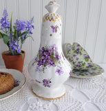 Sugar Shaker Hammersley Victorian Violets Muffineer 1930s Caster Fancy English Bone China