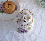 Sugar Shaker Hammersley Victorian Violets Muffineer 1930s Caster Fancy English Bone China