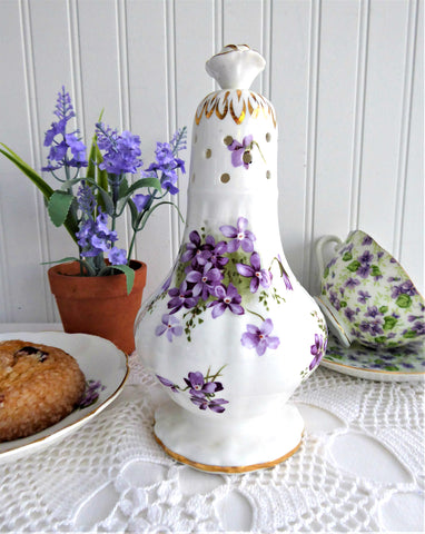 Sugar Shaker Hammersley Victorian Violets Muffineer 1930s Caster Fancy English Bone China