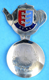 Tea Caddy Spoon 4 O Clock Bowl Teapot Finial 1930-1940s Deal England Souvenir
