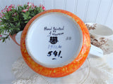 Teapot Art Deco Cottage Artist Signed 1932 Orange Trees Hand Painted TLC
