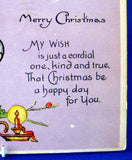 Postcard Merry Christmas Purple Art Deco Candle Poem 1935