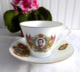 Coronation Teacup Trio King Edward VIII 1937 Cup and Saucer Abdicated Art Deco