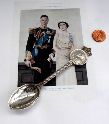 King George VI Coronation Spoon Queen Elizabeth 1937 City Of
