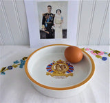 Shelley 1937 Coronation Bowl Baking Dish King George VI Royal Baby Bowl