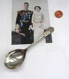 Coronation Souvenir Sugar Spoon King George VI Queen Elizabeth 1937 Northampton