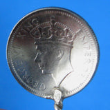 George VI Salt Spoon Sixpence Sterling Silver Handmade 1930s