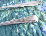 Vintage 2 Serving Pieces Pie Server Large Fork 1940s Camelia 1960s El California Shabby Silverplate