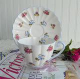 Shelley Cup And Saucer Rose Pansy Forget-Me-Not Ludlow Chintz