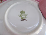 Aynsley Pink Corset Cup And Saucer Platinum Leaves 1940s Bone China Tea Party