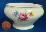 Green Aynsley Sugar Bowl Only English Bone China Vintage 1940s Floral Bouquets