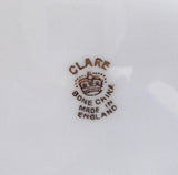Cream And Sugar Purple Leaves Clare England 1950s Sugar and Creamer Bone China
