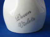 Devon Violets Ceramic Perfume Bottle Hand Painted 1940s Mottoware Clay