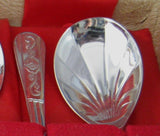 Boxed Dessert Spoon Set Of 7 Berry Trifle Set England 1940s Trifle Set Stainless