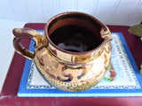Cream And Sugar Gibsons Blue Peach Gold Vintage 1940s English Pottery