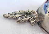 Tea Strainer Foliage Shape Italy 1940s Silver Plate Over The Cup Vintage Tea Leaf Catcher