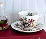 Cup And Saucer Johnson Brothers Staffordshire Bouquets Polychrome 1940s
