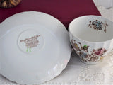 Cup And Saucer Johnson Brothers Staffordshire Bouquets Polychrome 1940s