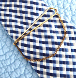 English Tie Bar Lambourne's Tie Clasp With Chain Gold Plated 1950s Tie Clip