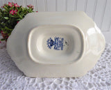 Blue Transferware Gravy Boat Masons Manchu Ironstone 1940s English Transferware