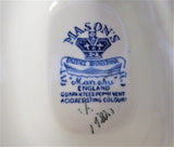 Blue Transferware Gravy Boat Masons Manchu Ironstone 1940s English Transferware