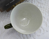 Teacup Trio Ironstone Blue Transferware Masons Manchu 1940s TLC