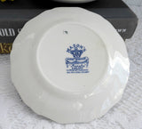 Teacup Trio Ironstone Blue Transferware Masons Manchu 1940s TLC