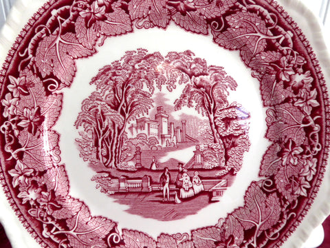 Medium-sized Porcelain Plate - Pink/patterned - Home All