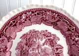 Vintage Mason's Vista Red Transferware Dinner Plate 1950s  Ironstone Made In England