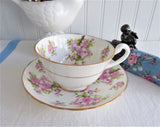 Cup And Saucer Royal Chelsea Pink Peach Blossoms 1936-1943 English Bone China