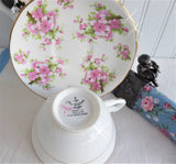 Cup And Saucer Royal Chelsea Pink Peach Blossoms 1936-1943 English Bone China