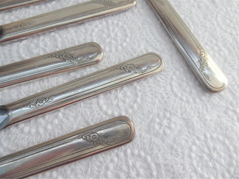 1920s Oneida Bird of Paradise Silverplate Deluxe Stainless Blade With  Bolster- Knife Set of 6