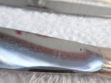Oneida Queen Bess Table Knives Set Of 6 And 1 Elegant 1950s Floral Silverplate Stainless Blades