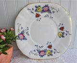 Rosina England Cup and Saucer With Plate Art Deco Stylized Floral 1948-1952