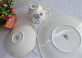Rosina England Cup and Saucer With Plate Art Deco Stylized Floral 1948-1952