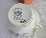 Rosina England Cup and Saucer With Plate Art Deco Stylized Floral 1948-1952