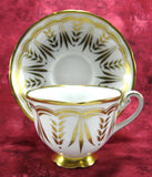 Cup And Saucer Royal Chelsea Hand Painted Lush Gold English 1940s