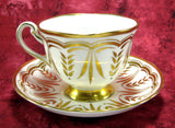 Cup And Saucer Royal Chelsea Hand Painted Lush Gold English 1940s