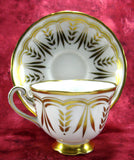 Cup And Saucer Royal Chelsea Hand Painted Lush Gold English 1940s