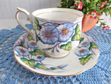 Royal Albert September Morning Glory Cup And Saucer Flower Of The Month 1940s