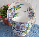 Royal Albert September Morning Glory Cup And Saucer Flower Of The Month 1940s