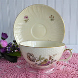 Royal Copenhagen Cup And Saucer Floral Frijsenborg Textured Porcelain 1950s