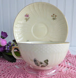 Royal Copenhagen Cup And Saucer Floral Frijsenborg Textured Porcelain 1950s
