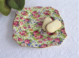Summertime Chintz Royal Winton Grimwades Square Salad Plate 1940s Floral Chintz