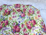 Summertime Chintz Royal Winton Grimwades Square Salad Plate 1940s Floral Chintz